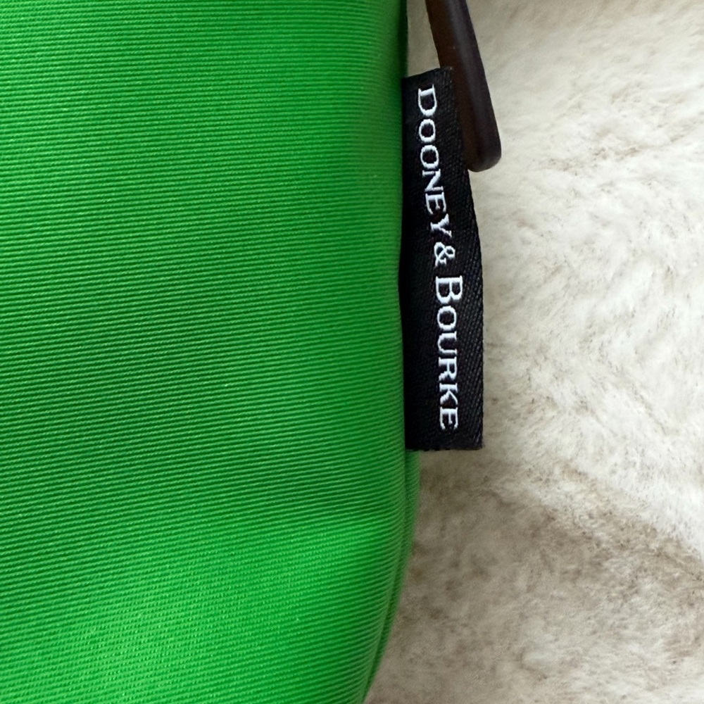 Dooney & Bourke Wayfarer Camden Dome Crossbody Green Bag with Leather Brown Trim - Picture 5 of 12